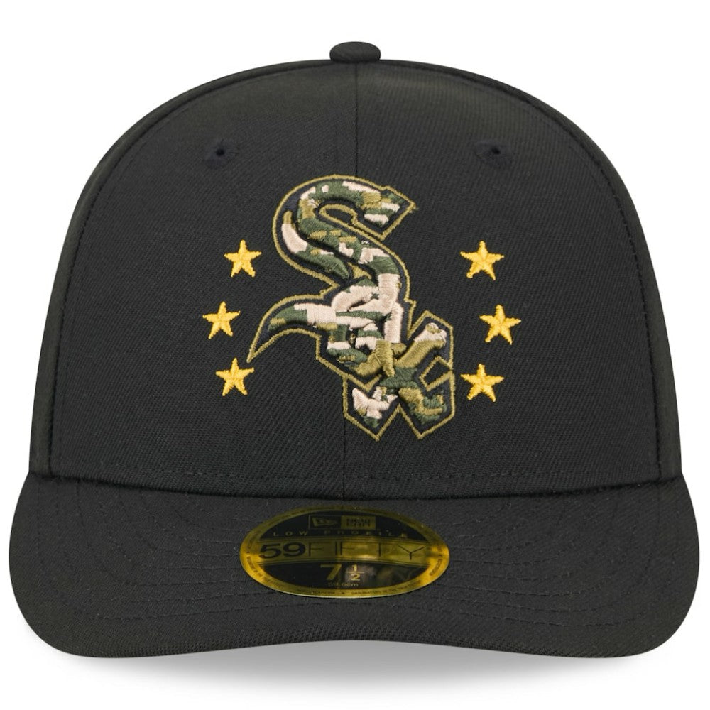 Black Chicago White Sox New Era 2024 Armed Forces Day Low Profile 59FIFTY Fitted Hat