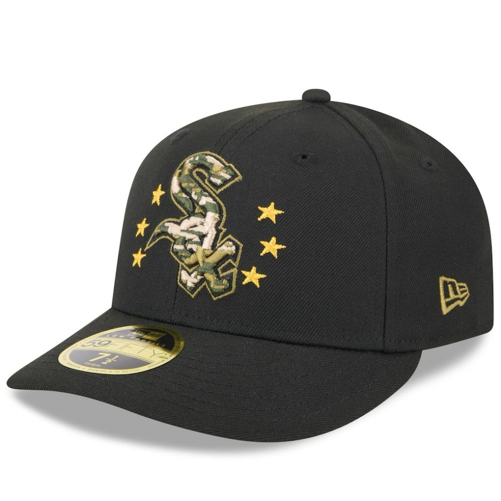 Black Chicago White Sox New Era 2024 Armed Forces Day Low Profile 59FIFTY Fitted Hat