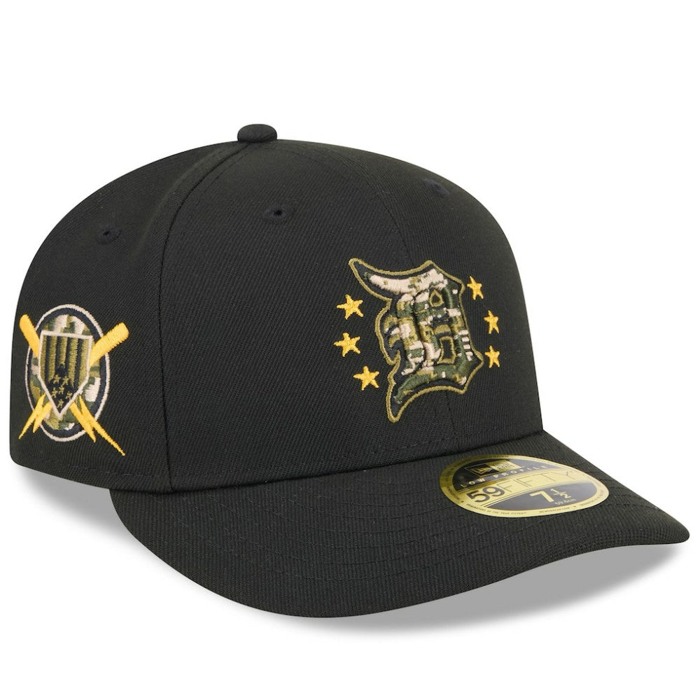 Black Detroit Tigers New Era 2024 Armed Forces Day Low Profile 59FIFTY Fitted Hat