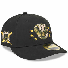 Black Milwaukee Brewers New Era 2024 Armed Forces Day Low Profile 59FIFTY Fitted Hat