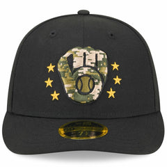 Black Milwaukee Brewers New Era 2024 Armed Forces Day Low Profile 59FIFTY Fitted Hat