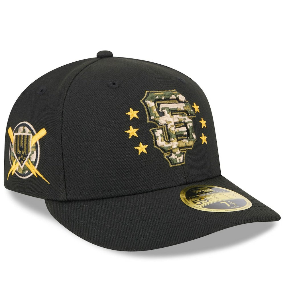 Black San Francisco Giants New Era 2024 Armed Forces Day Low Profile 59FIFTY Fitted Hat