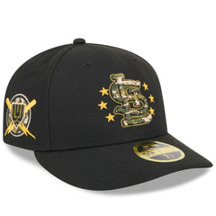 Black St. Louis Cardinals New Era 2024 Armed Forces Day Low Profile 59FIFTY Fitted Hat