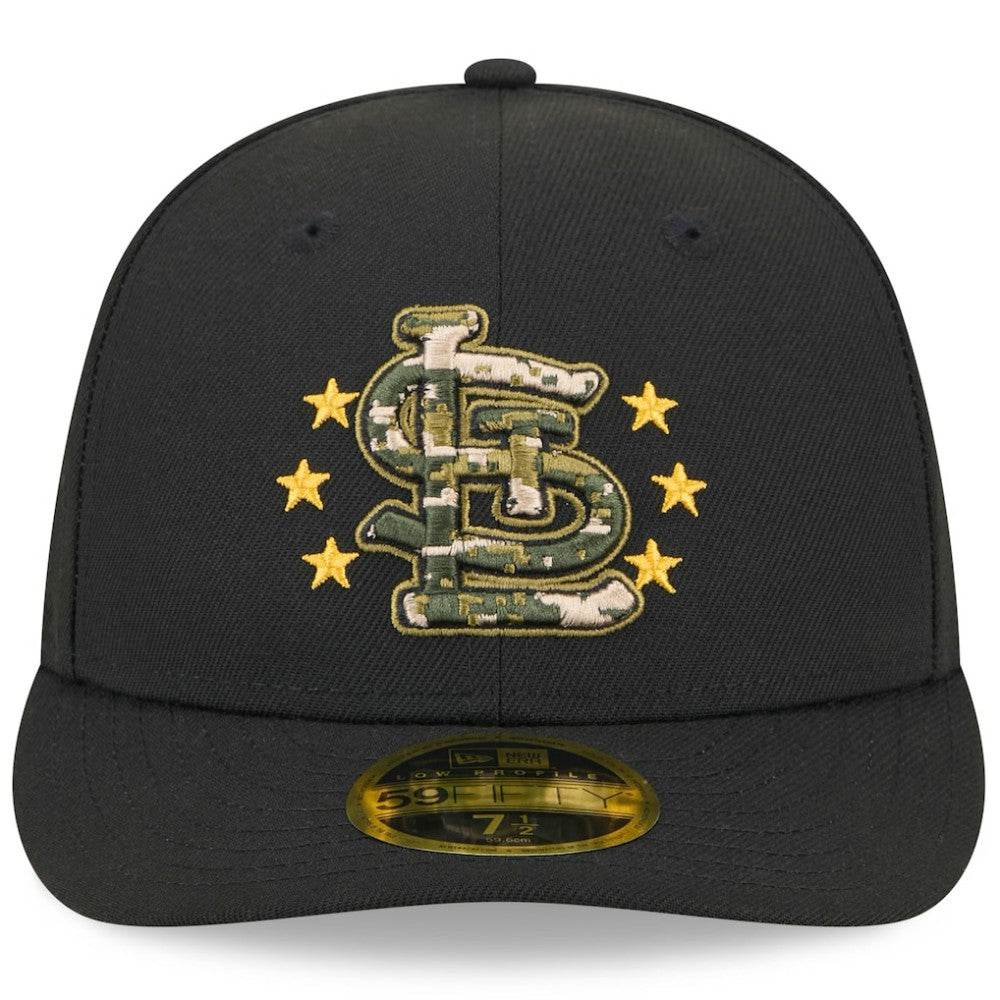 Black St. Louis Cardinals New Era 2024 Armed Forces Day Low Profile 59FIFTY Fitted Hat