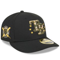 Black Tampa Bay Rays New Era 2024 Armed Forces Day Low Profile 59FIFTY Fitted Hat