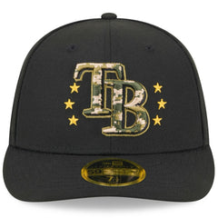 Black Tampa Bay Rays New Era 2024 Armed Forces Day Low Profile 59FIFTY Fitted Hat