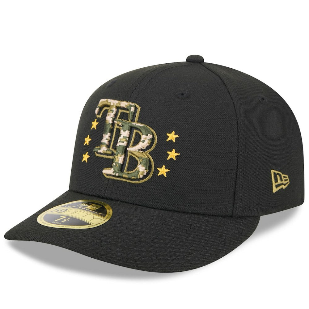 Black Tampa Bay Rays New Era 2024 Armed Forces Day Low Profile 59FIFTY Fitted Hat