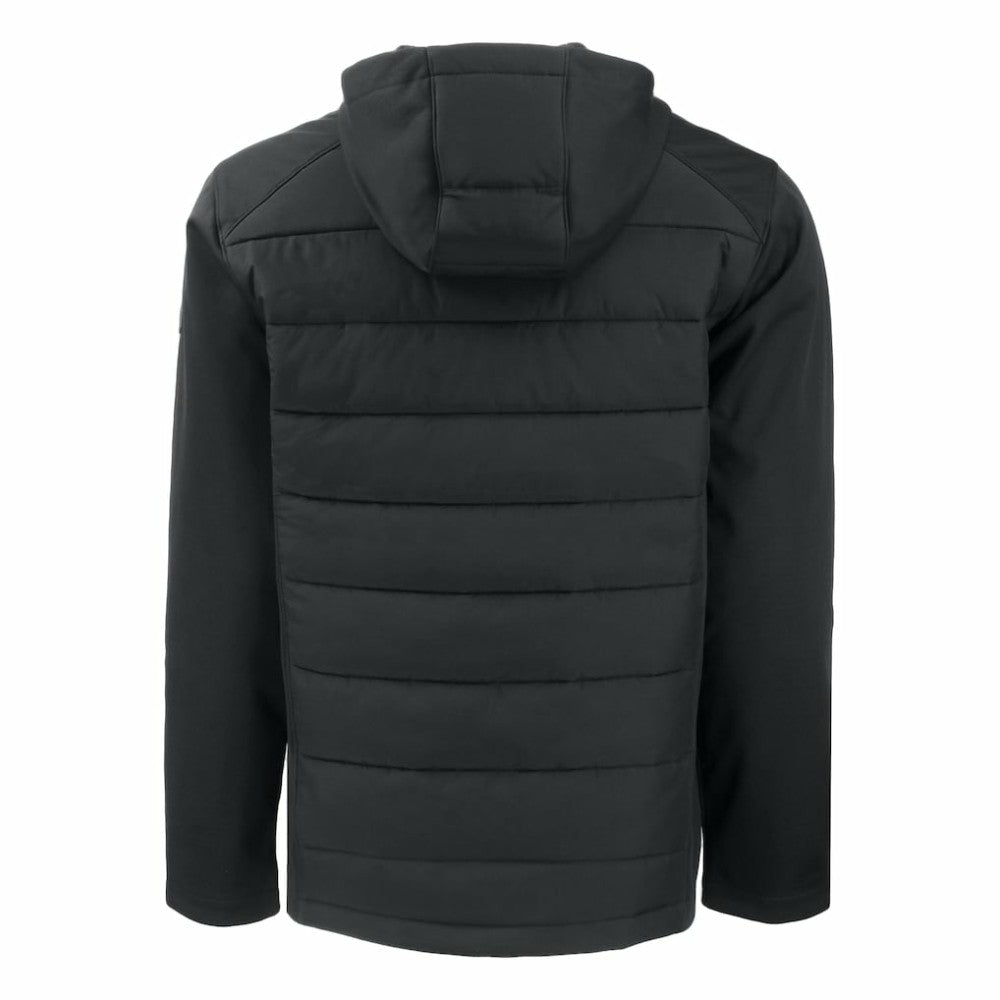 Black San Francisco Giants Cutter & Buck Big & Tall Evoke Hybrid Eco Softshell Recycled Full-Zip Hoodie