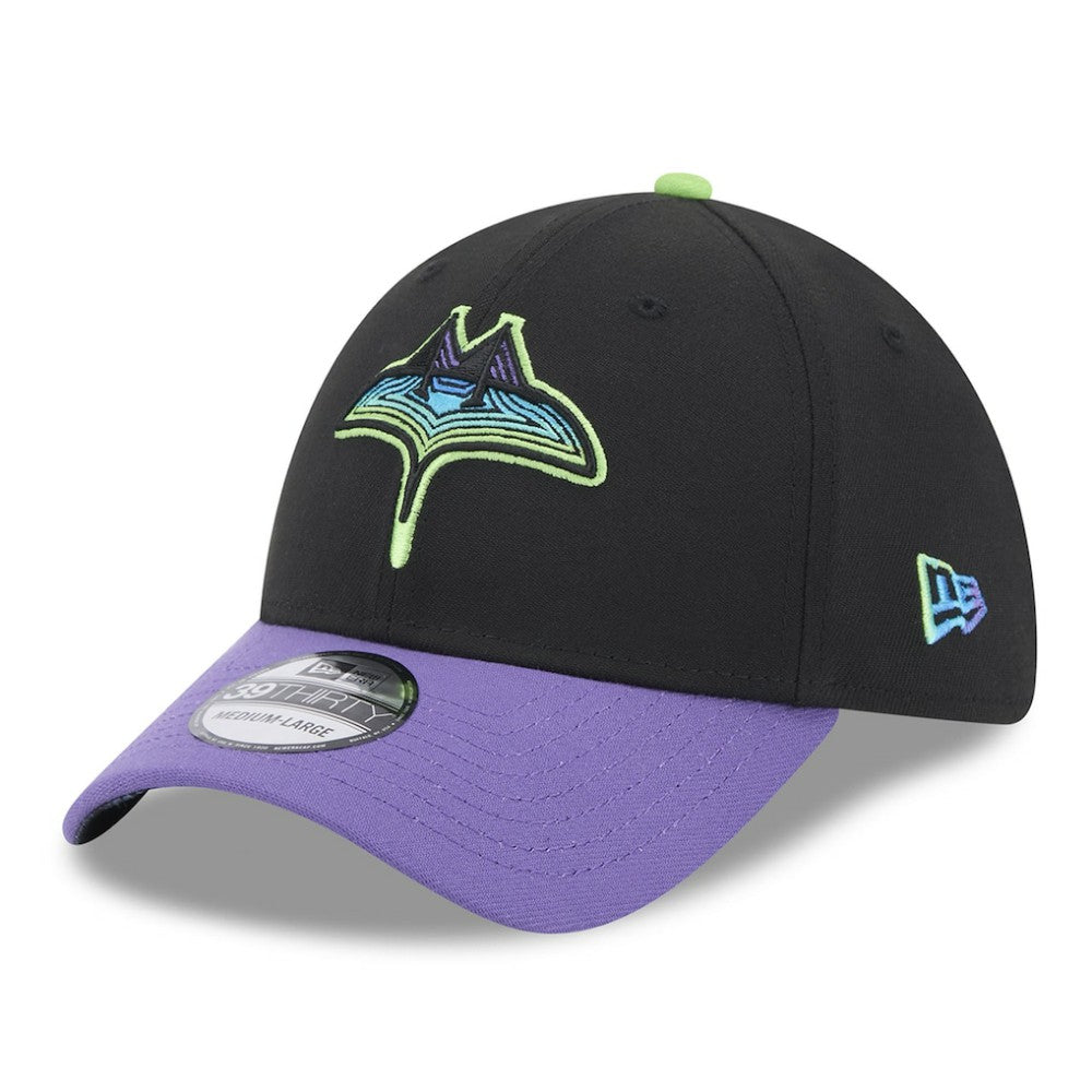 Black Tampa Bay Rays New Era 2023 City Connect 39THIRTY Flex Hat