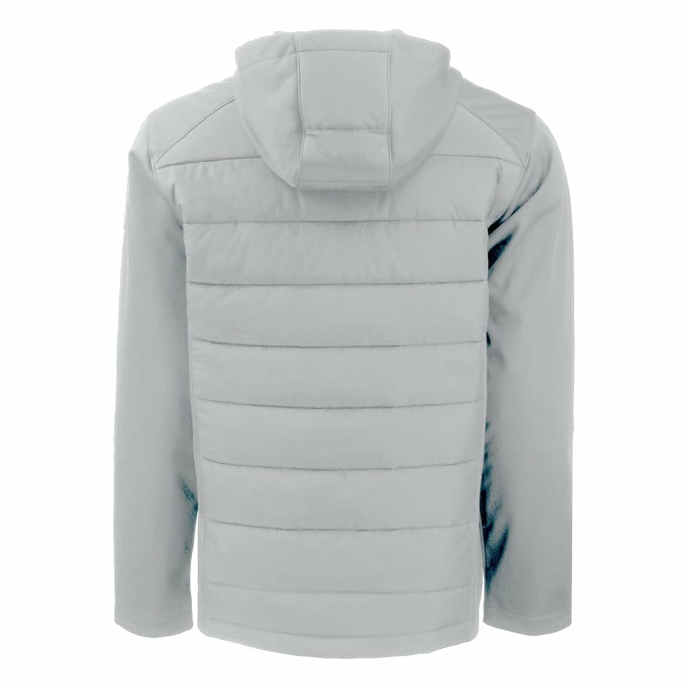 Gray Los Angeles Dodgers Cutter & Buck Evoke Hybrid Eco Softshell Recycled Full-Zip Hoodie