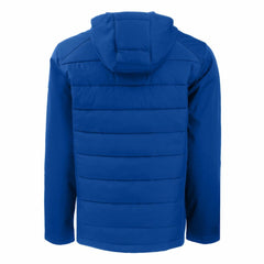 Royal Los Angeles Dodgers Cutter & Buck Evoke Hybrid Eco Softshell Recycled Full-Zip Hoodie