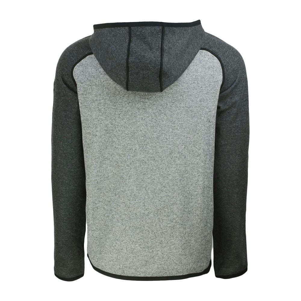 Heather Charcoal/Heather Gray Cincinnati Reds Cutter & Buck Mainsail Full-Zip Hooded Jacket