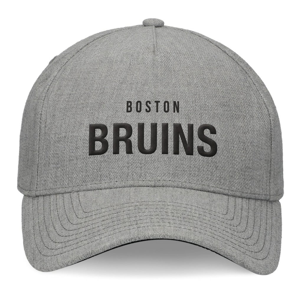 NHL Boston Bruins Fanatics Elements A-Frame Leather Strapback Hat
