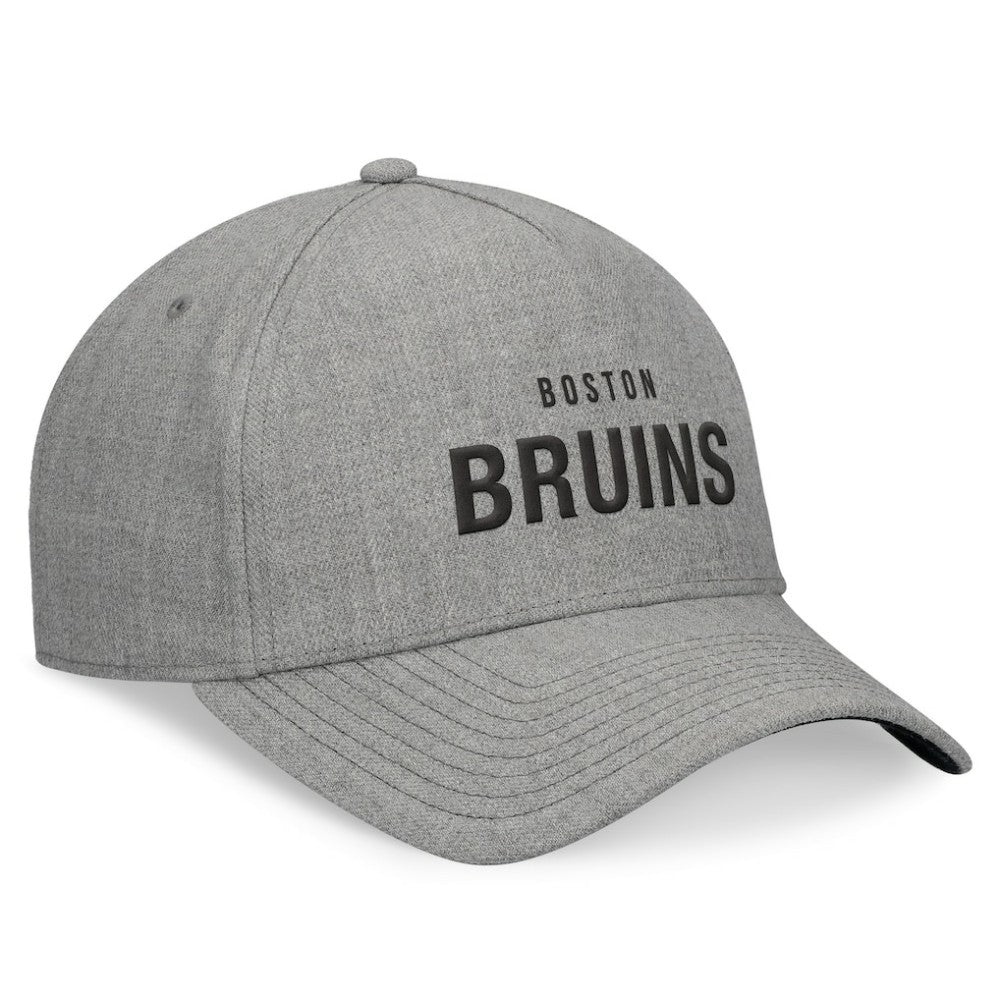NHL Boston Bruins Fanatics Elements A-Frame Leather Strapback Hat