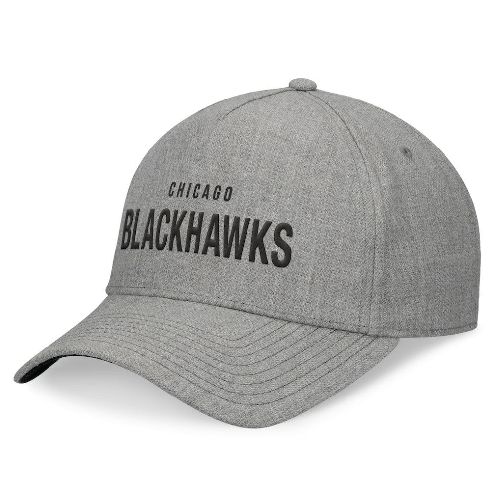 NHL Chicago Blackhawks Fanatics Elements A-Frame Leather Strapback Hat