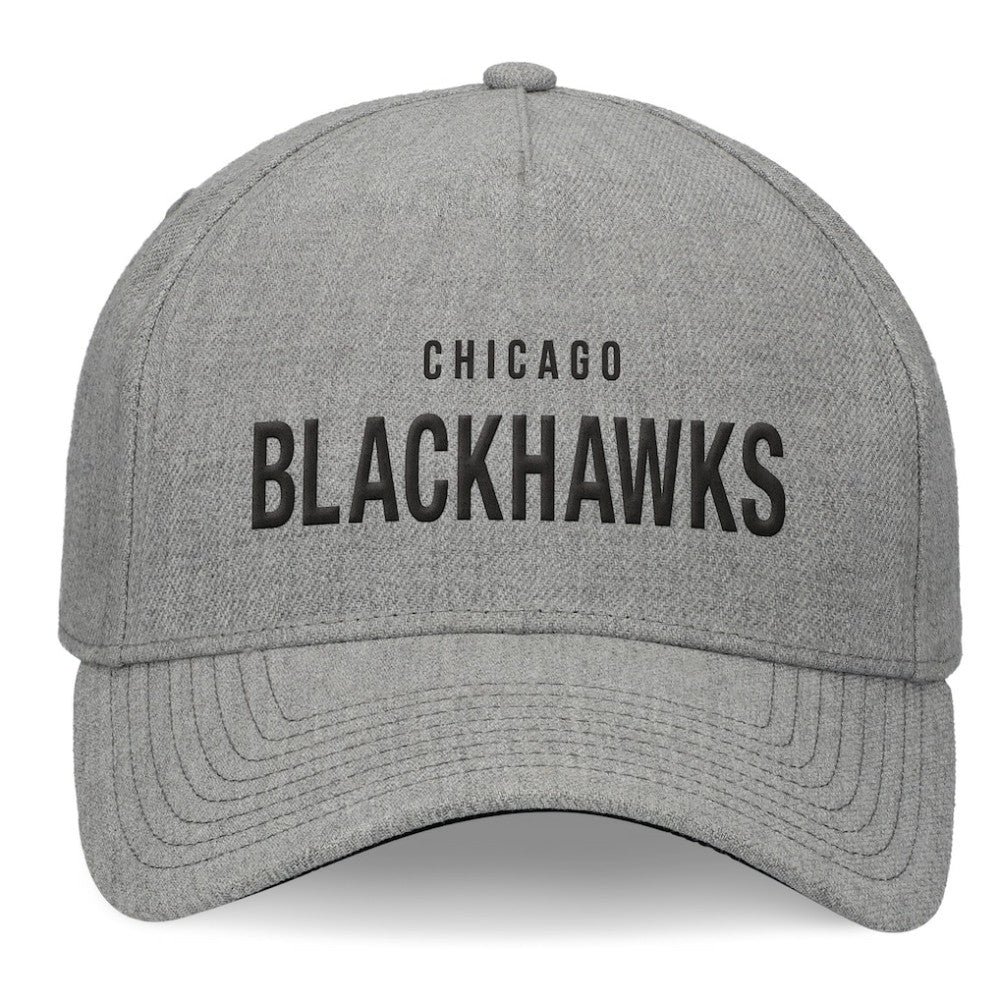 NHL Chicago Blackhawks Fanatics Elements A-Frame Leather Strapback Hat