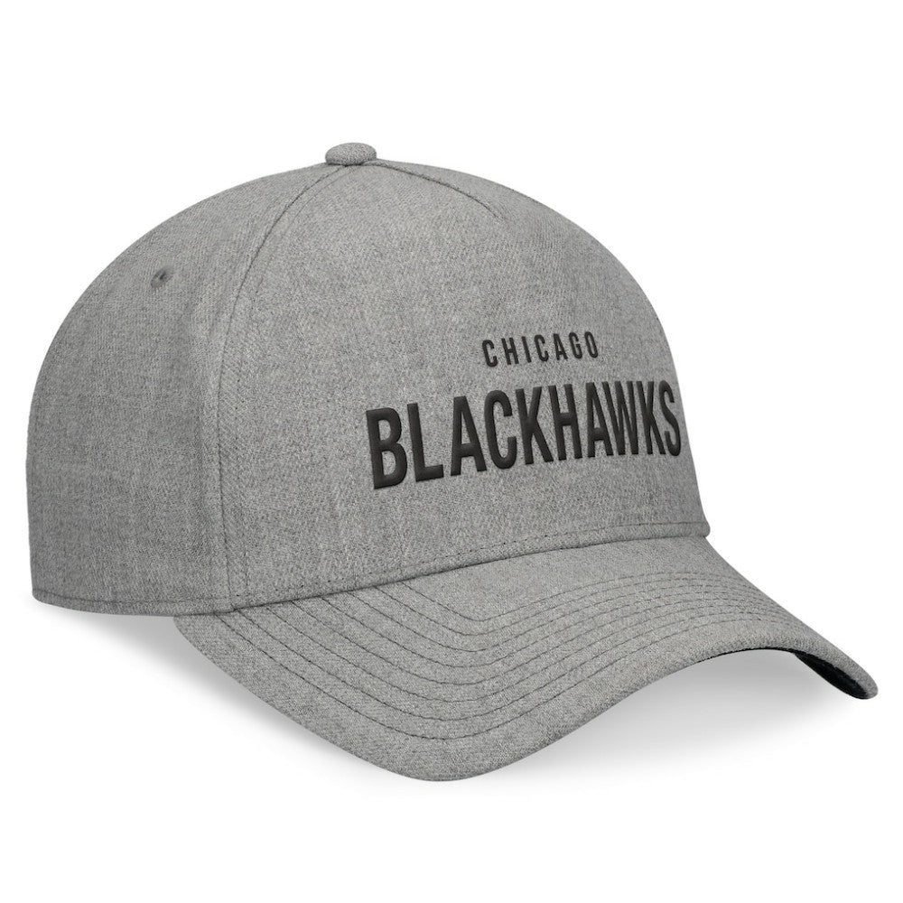 NHL Chicago Blackhawks Fanatics Elements A-Frame Leather Strapback Hat