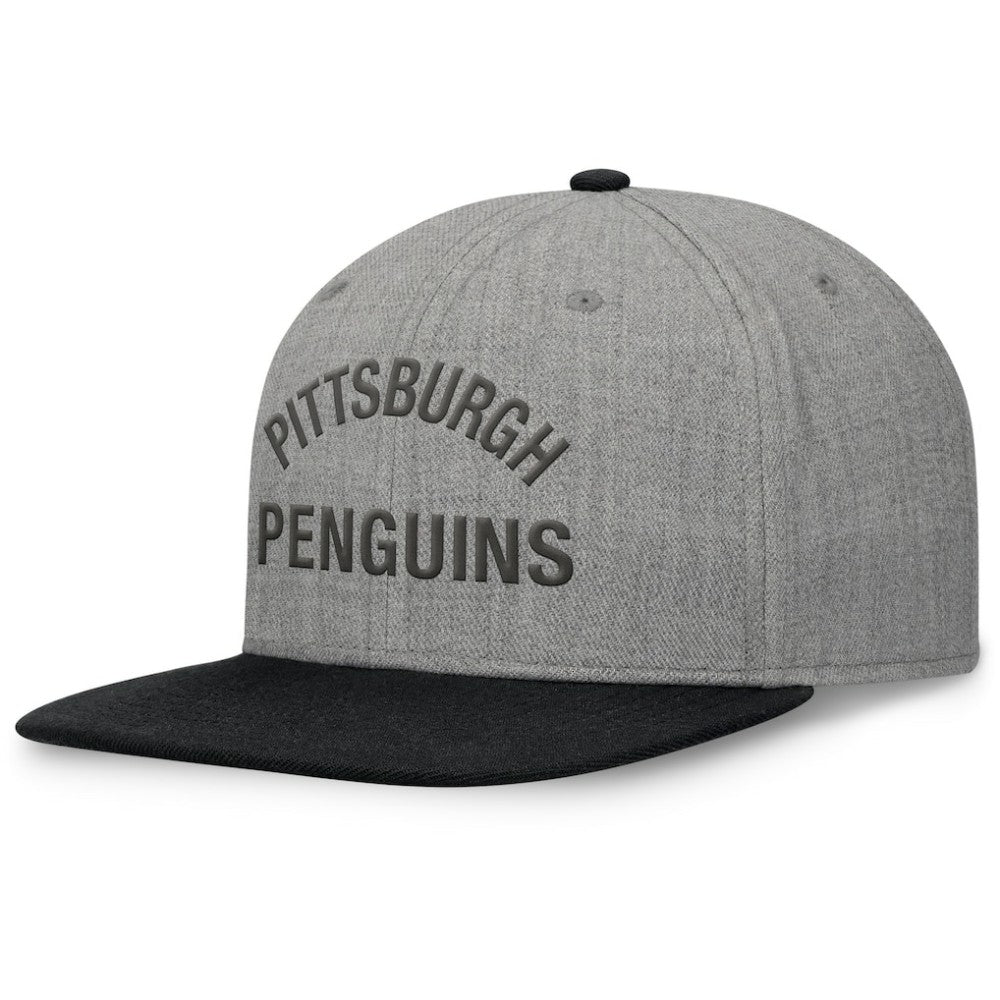 NHL Pittsburgh Penguins Fanatics Elements Flat Brim Leather Strapback Hat