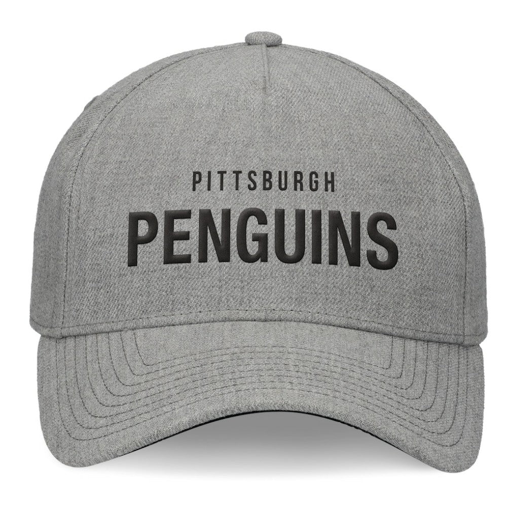 NHL Pittsburgh Penguins Fanatics Elements A-Frame Leather Strapback Hat