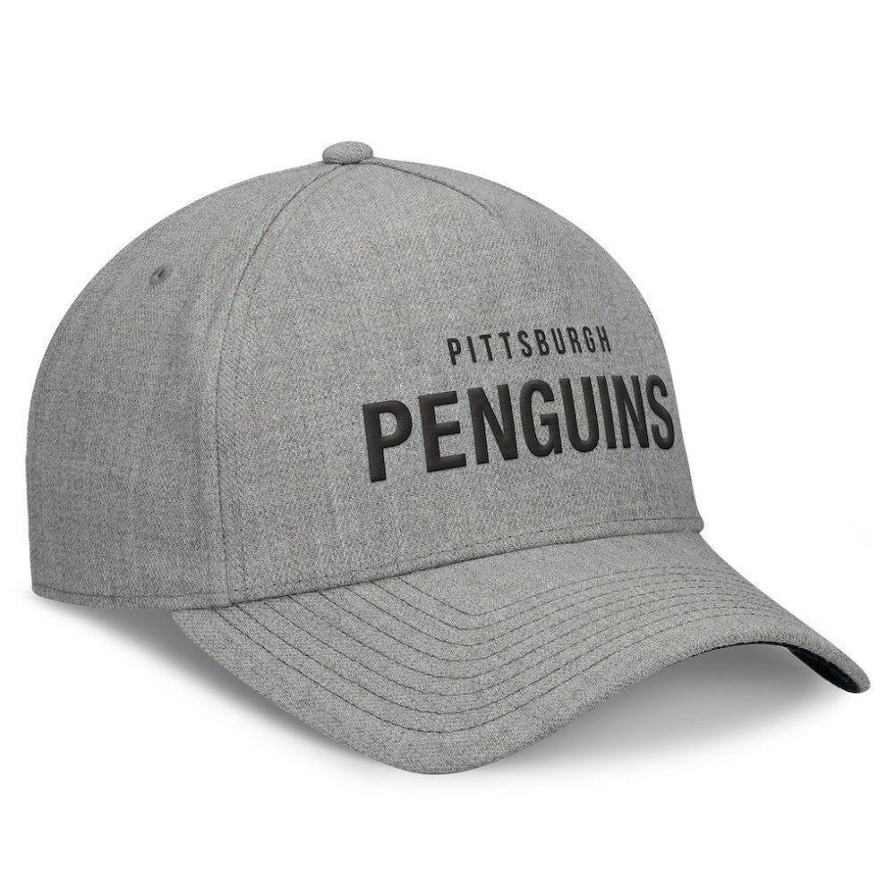 NHL Pittsburgh Penguins Fanatics Elements A-Frame Leather Strapback Hat