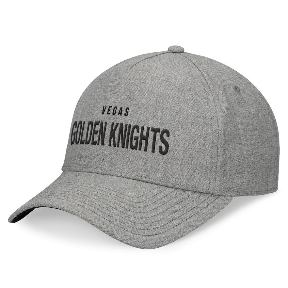 NHL Vegas Golden Knights Fanatics Elements A-Frame Leather Strapback Hat