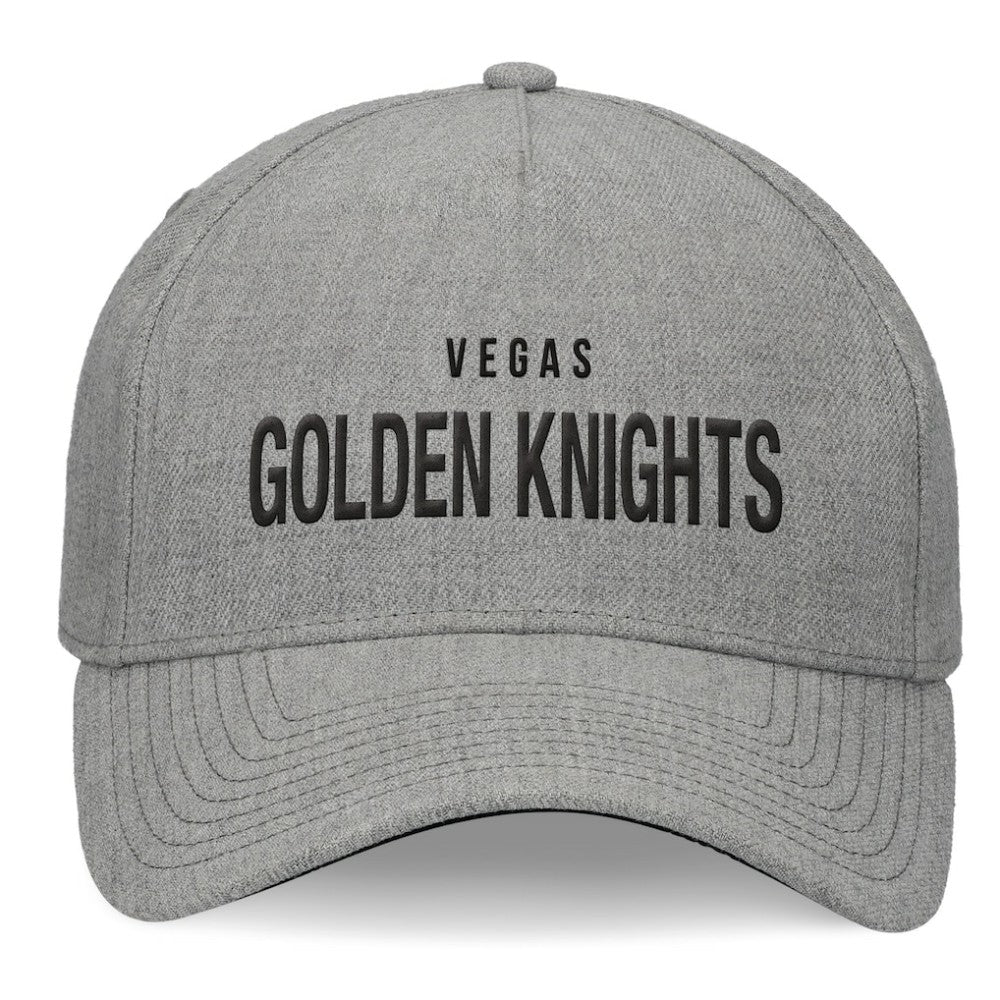 NHL Vegas Golden Knights Fanatics Elements A-Frame Leather Strapback Hat