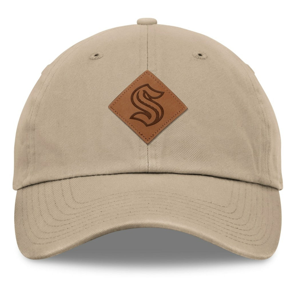 NHL Seattle Kraken Fanatics Elements Unstructured Patch Leather Strapback Hat