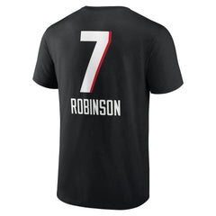 Bijan Robinson  Team Wordmark Name & Number T-Shirt - Atlanta Falcons T-shirts