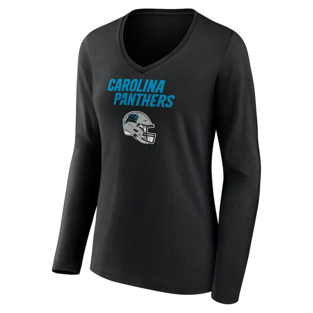 Bryce Young  Women's Team Wordmark Name & Number Long Sleeve V-Neck T-Shirt - Carolina Panthers T-shirts