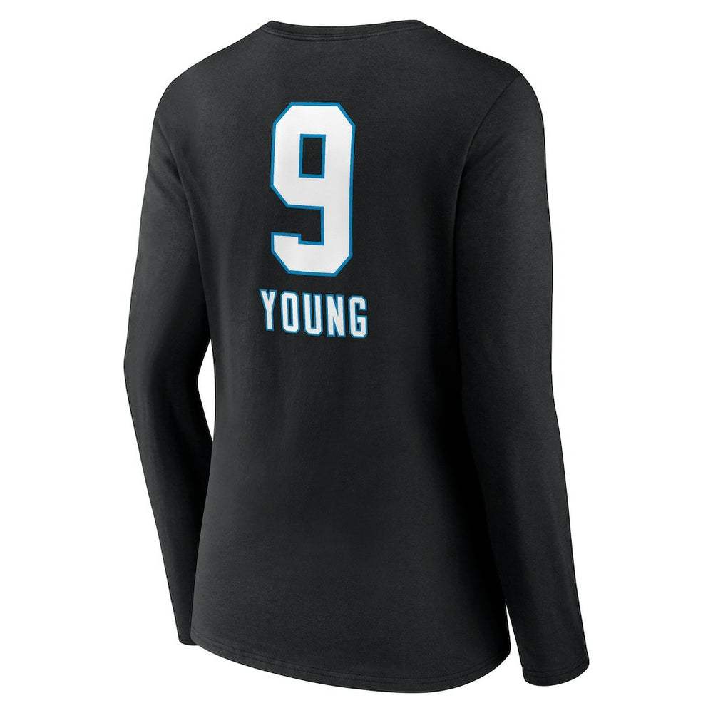Bryce Young  Women's Team Wordmark Name & Number Long Sleeve V-Neck T-Shirt - Carolina Panthers T-shirts