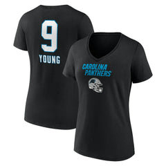 Bryce Young  Women's Team Wordmark Name & Number V-Neck T-Shirt - Carolina Panthers T-shirts