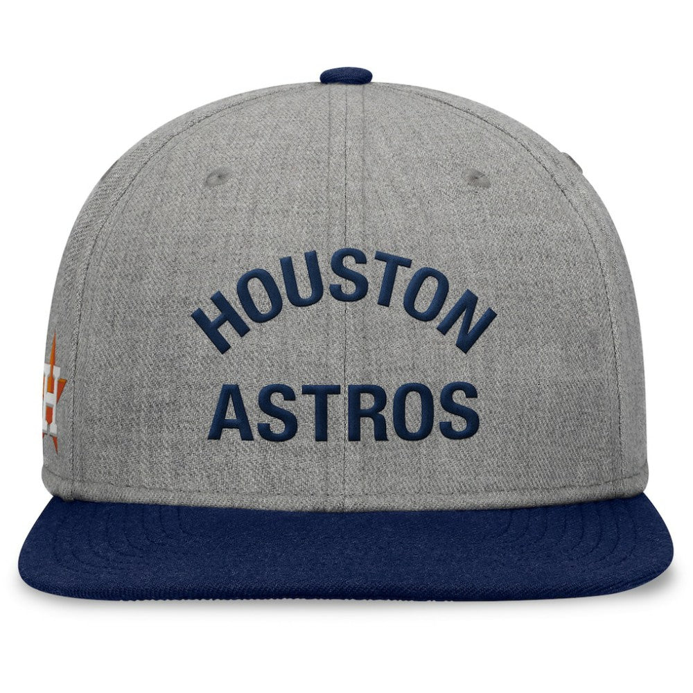 Heather Gray/Navy Houston Astros Fanatics Elements Flat Brim Snapbuckle Hat