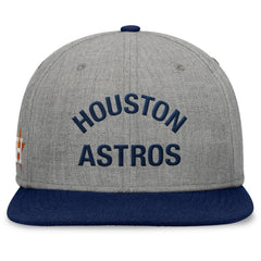 Heather Gray/Navy Houston Astros Fanatics Elements Flat Brim Snapbuckle Hat