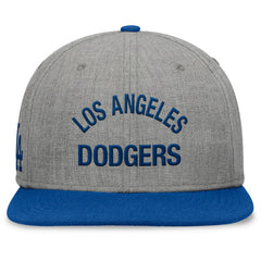 Heather Gray/Royal Los Angeles Dodgers Fanatics Elements Flat Brim Snapbuckle Hat