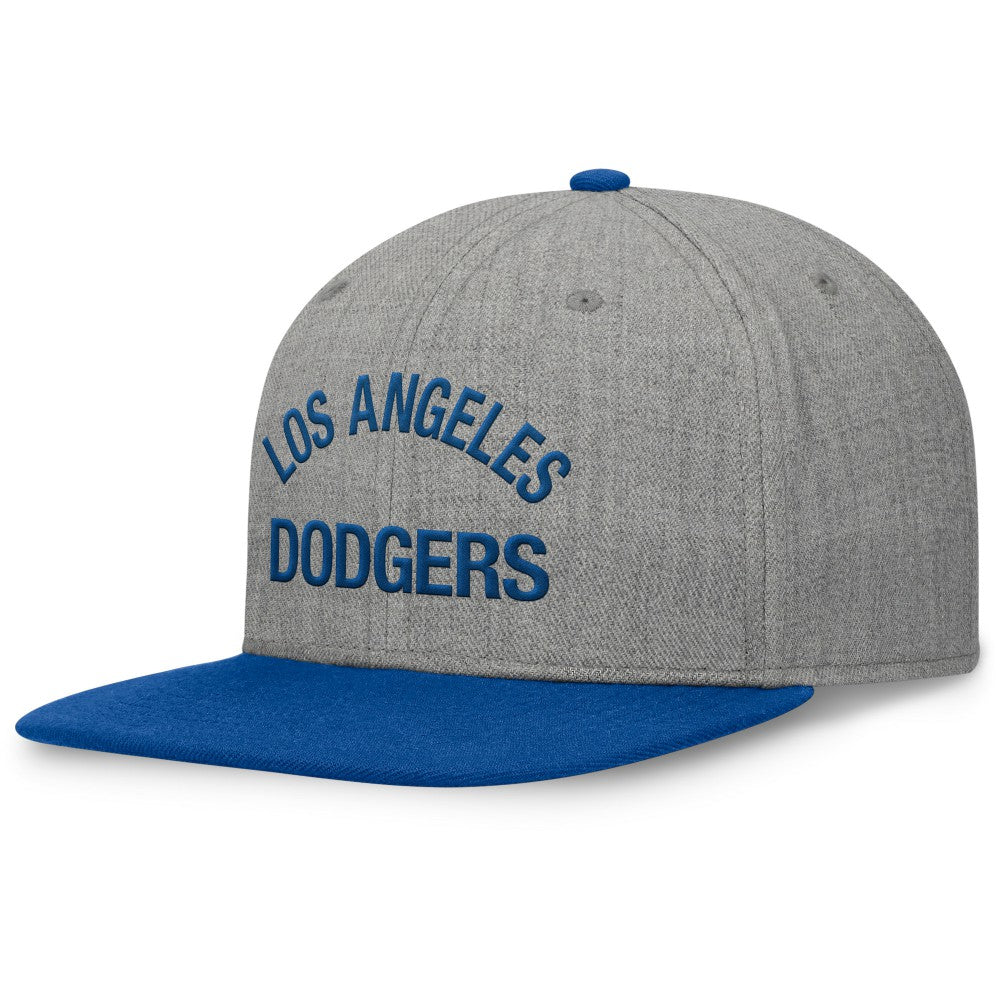 Heather Gray/Royal Los Angeles Dodgers Fanatics Elements Flat Brim Snapbuckle Hat