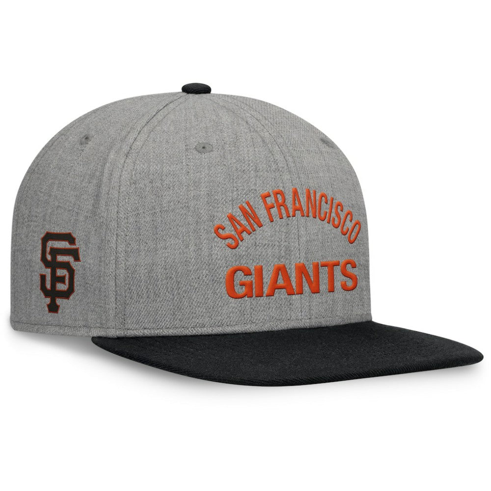 Heather Gray/Black San Francisco Giants Fanatics Elements Flat Brim Snapbuckle Hat