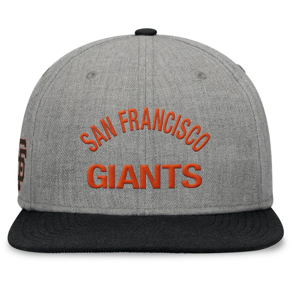 Heather Gray/Black San Francisco Giants Fanatics Elements Flat Brim Snapbuckle Hat