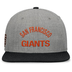 Heather Gray/Black San Francisco Giants Fanatics Elements Flat Brim Snapbuckle Hat