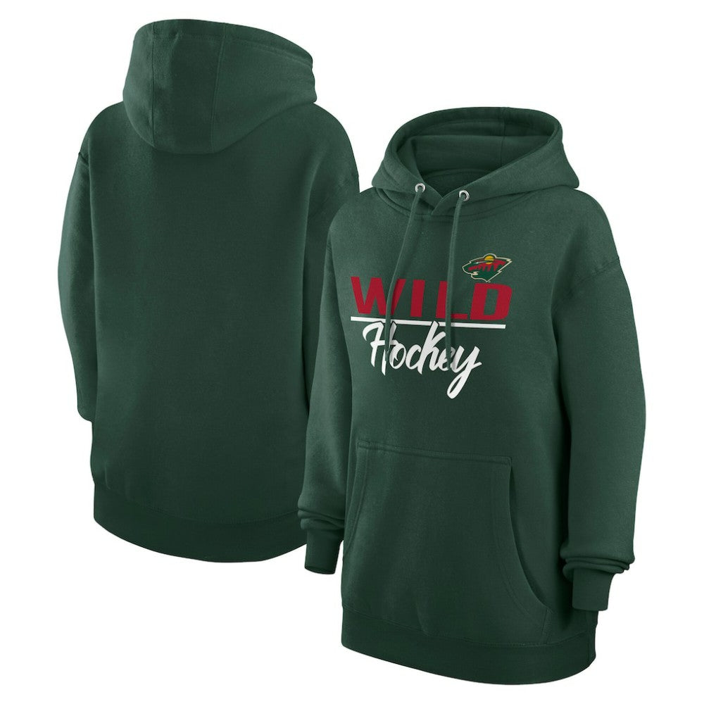 NHL Minnesota Wild G-III 4Her by Carl Banks Women's Team Sport Tri-Blend Fleece Hoodie