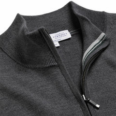Charles Tyrwhitt Merino Quarter-Zip Pullover Sweater - New York Jets Pullover
