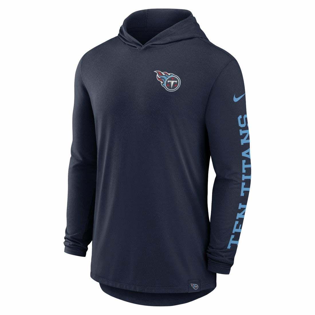 Blitz Tri-Blend Dri-FIT Long Sleeve Hoodie T-Shirt - Tennessee Titans Hoodies