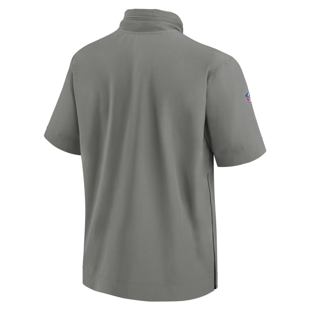2024 Sideline Coach Short Sleeve Half-Zip Hoodie Jacket - Detroit Lions Hoodies