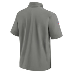 2024 Sideline Coach Short Sleeve Half-Zip Hoodie Jacket - Detroit Lions Hoodies