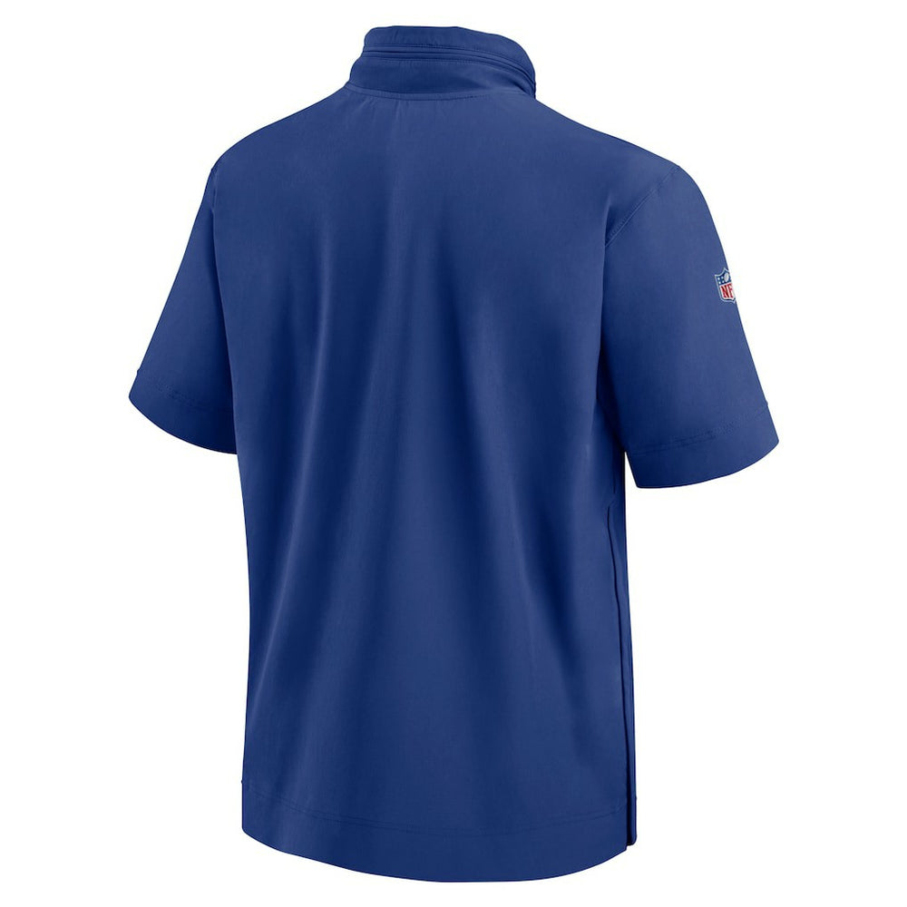 2024 Sideline Coach Short Sleeve Half-Zip Hoodie Jacket - New York Giants Hoodies
