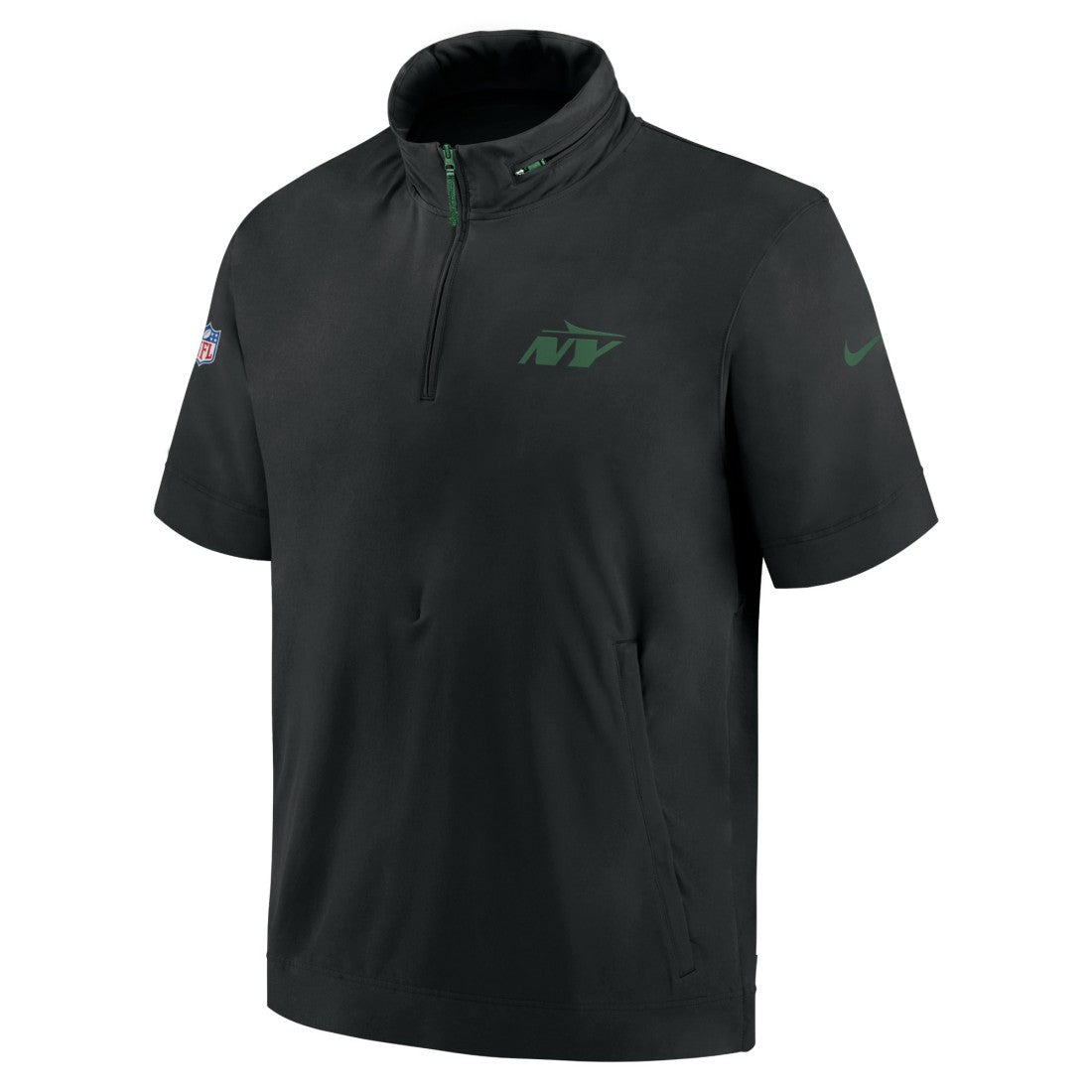 2024 Sideline Coach Short Sleeve Half-Zip Hoodie Jacket - New York Jets Hoodies