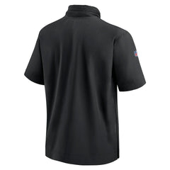 2024 Sideline Coach Short Sleeve Half-Zip Hoodie Jacket - San Francisco 49ers Hoodies