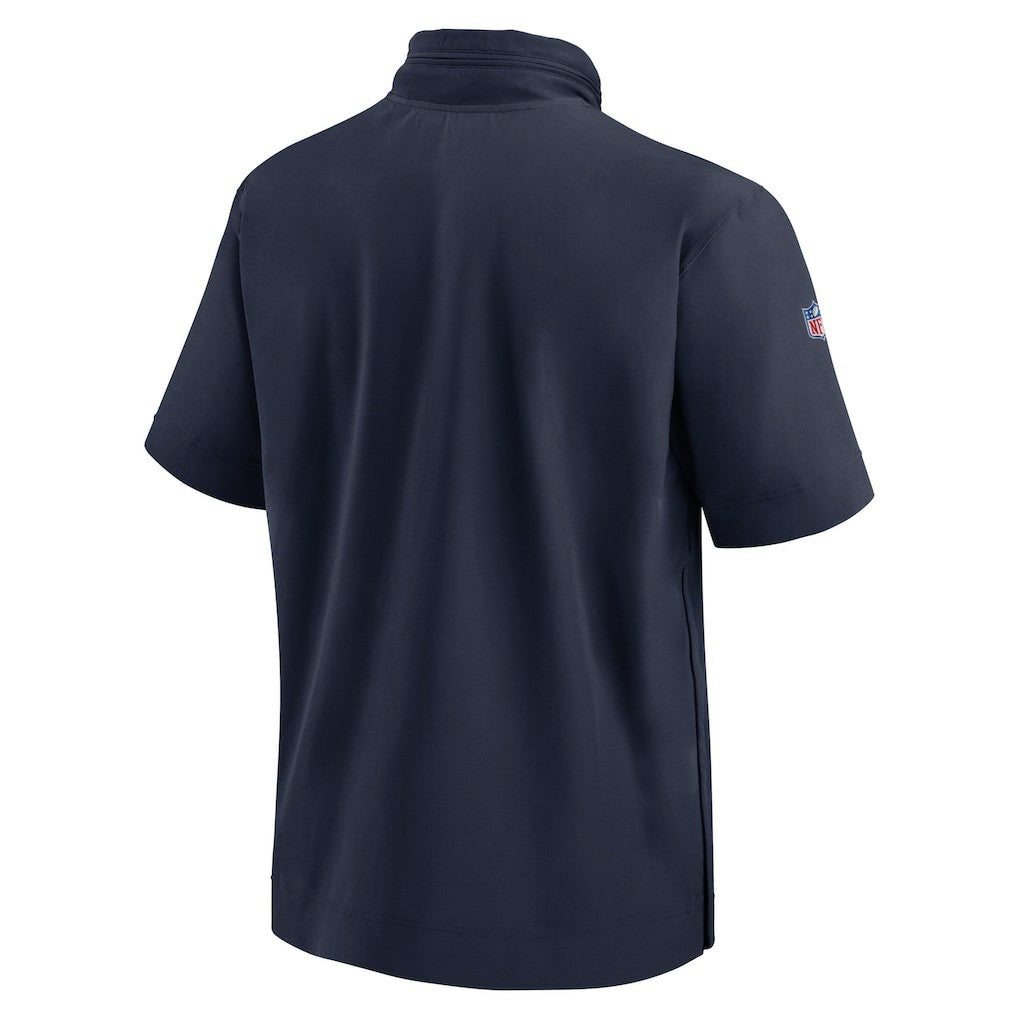 2024 Sideline Coach Short Sleeve Half-Zip Hoodie Jacket - Seattle Seahawks Hoodies
