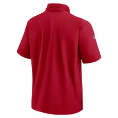 2024 Sideline Coach Short Sleeve Half-Zip Hoodie Jacket - Tampa Bay Buccaneers Hoodies