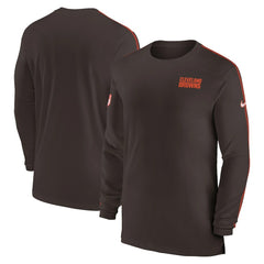 Sideline Coach UV Performance Long Sleeve T-Shirt - Cleveland Browns T-shirts