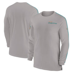 Sideline Coach UV Performance Long Sleeve T-Shirt - Miami Dolphins T-shirts